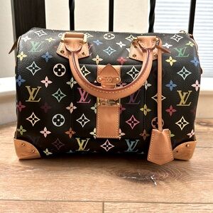 Louis Vuitton Speedy Multicolor Noir Purse